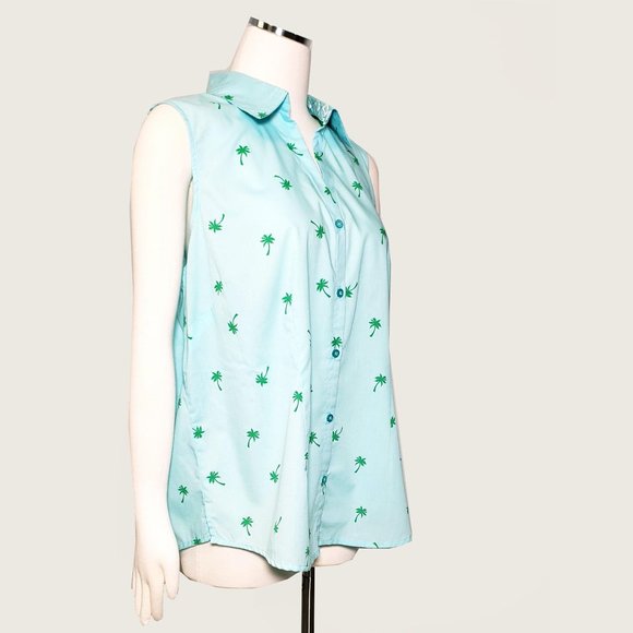 Basic Editions Palm Tree Blouse - Picture 2 of 6